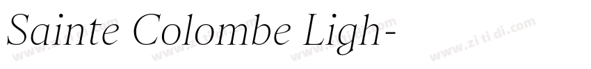 Sainte Colombe Ligh字体转换